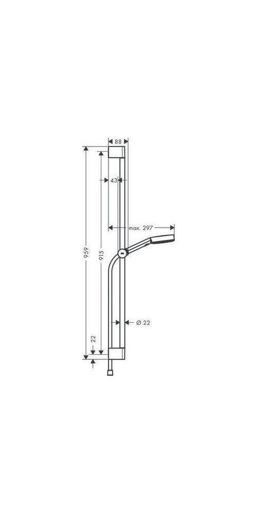 hansgrohe Pulsify Select S Brauseset 105mm 3jet Relaxation mit Brausestange 900mm 11,4l/min Mattweiß-1