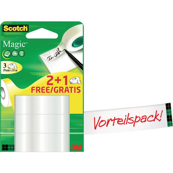 3M Magic matt, 15 m, Transparent, Papier, CE, 19 mm, 600 g