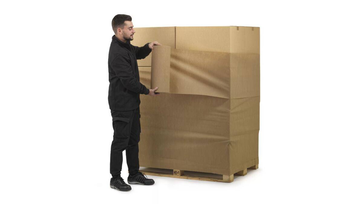Stretchfolie,Rolle,LxB 150m x 450mm,Kraftpapier,braun-3