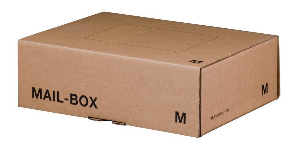 Mailbox Versandkarton wiederverschließbar 331 x 241 x 104 mm Innenmaß, braun, M-1