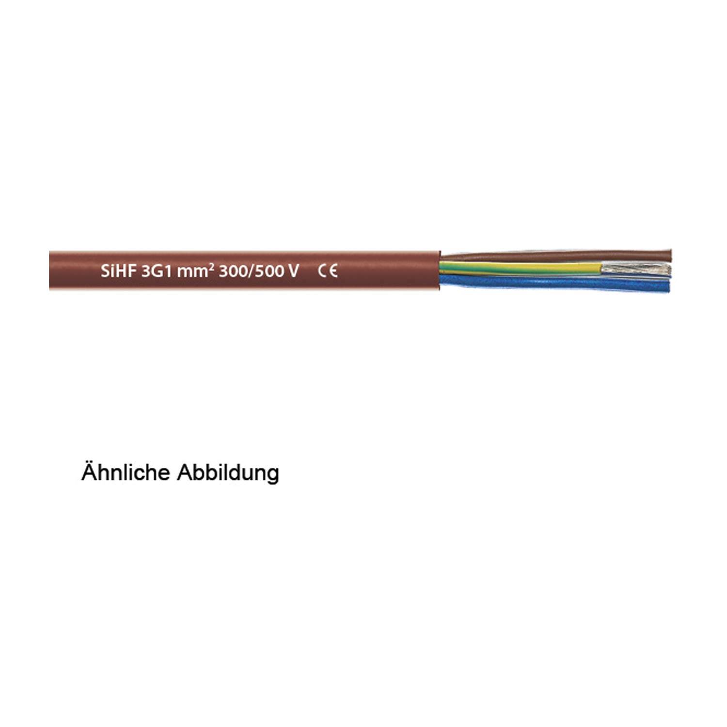 HELU KABEL SiHF 3G2,5mm² Silikonleitung AD 9,7mm Nennspannung Uo/U 300V/500V - 1 Meter-0
