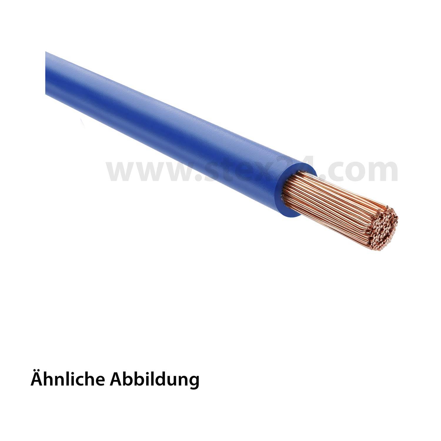 LAPP H07V-K 1X6mm² UBU (ultramarinblau) Einzelader PVC ultramarinblau AD 5,3mm Nennspannung Uo/U 450V/750V - 1 Meter-0