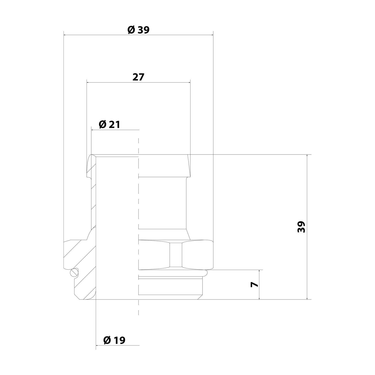 FLEXA FMSO M32/27 Metall-Schlaucholive gerade Gewinde M32x1,5 für Schlauch-Außendurchmesser 27,0mm für-2