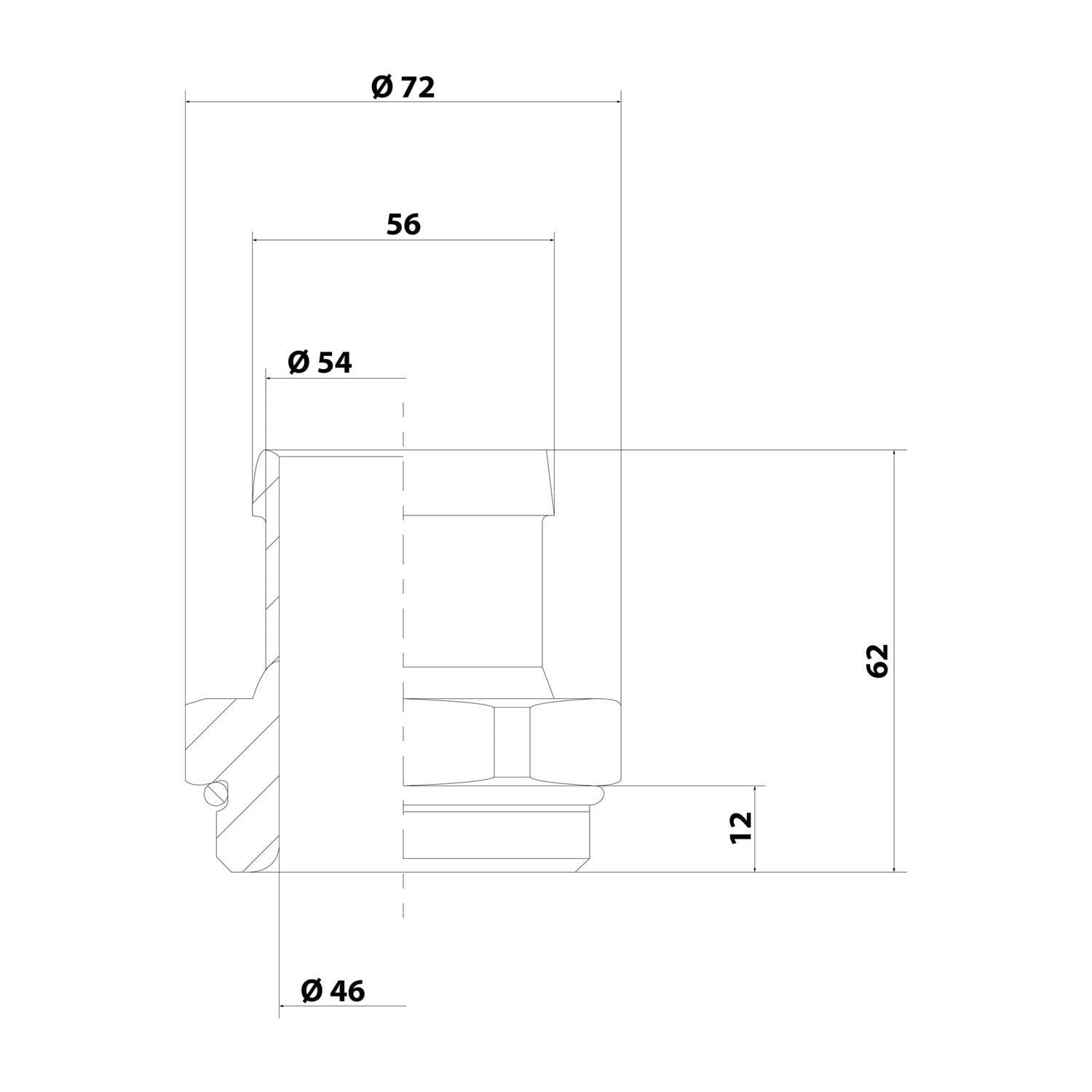 FLEXA NIMS-M Metall-Schlaucholive gerade Gewinde M63x1,5 für Schlauch-Außendurchmesser 56,0mm für-2
