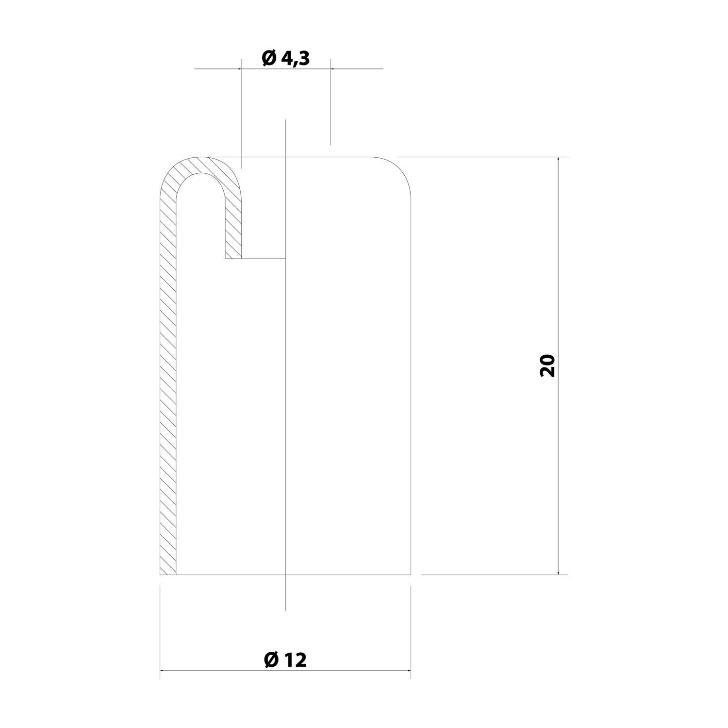 FLEXA FET 10PA Endtülle/Innentülle aufsteckbar offen für Schlauch-Außendurchmesser 10,0mm Temperaturbereich -40°C bis-2