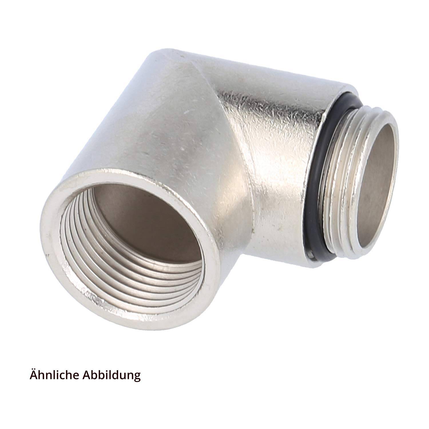 FLEXA FWIC Anschlusswinkel 90 Grad M20x1,5 mit Innen- und Außengewinde feststehend Länge Anschlussgewinde 6,0mm-0