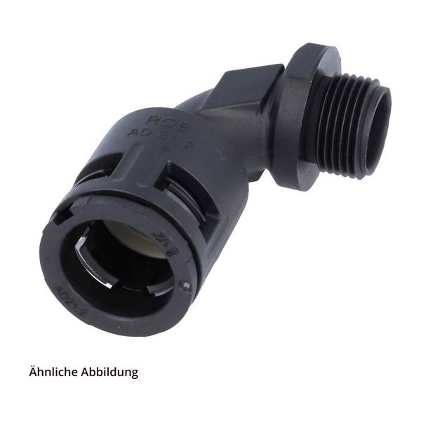 FLEXA RQB90-M Schnellverschraubung 90 Grad Bogen Gewinde M12x1,5 für Schlauch-Außendurchmesser 10,0mm hochdichtend mit