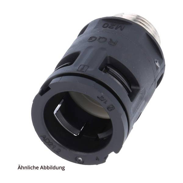 FLEXA RQGK-M Schnellverschraubung gerade Gewinde M20x1,5 für Schlauch-Außendurchmesser 21,2mm hochdichtend mit