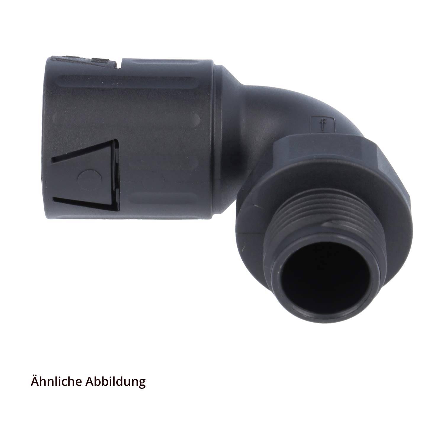 FLEXA RQLB1 90-M Schnellverschraubung 90 Grad Bogen Gewinde M40x1,5 für Schlauch-Außendurchmesser 34,5mm konisch-1