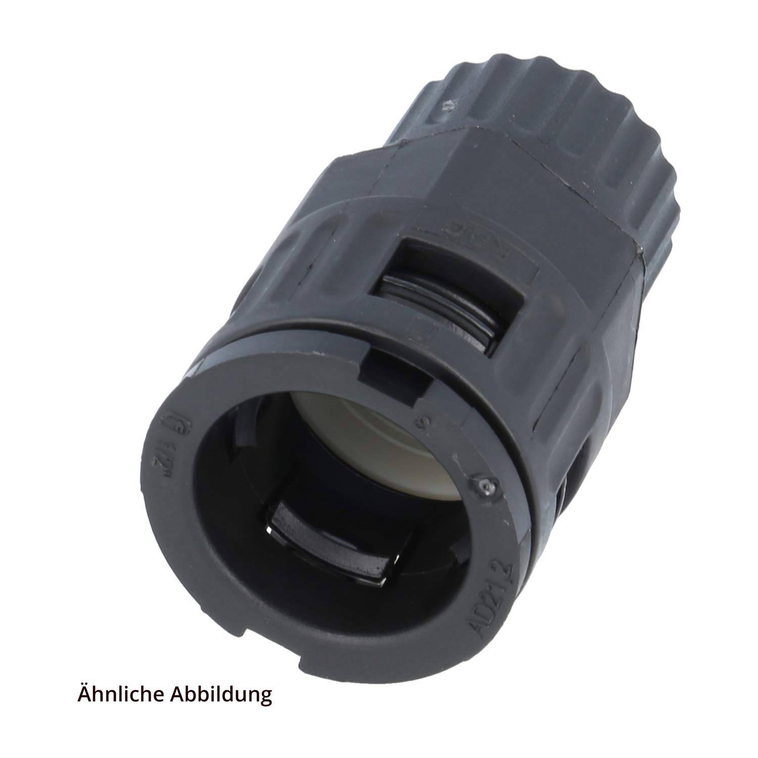 FLEXA RQG2-U Schnellverschraubung gerade Gewinde 1 3/16 Zoll-18 für Schlauch-Außendurchmesser 34,5mm hochdichtend mit-0