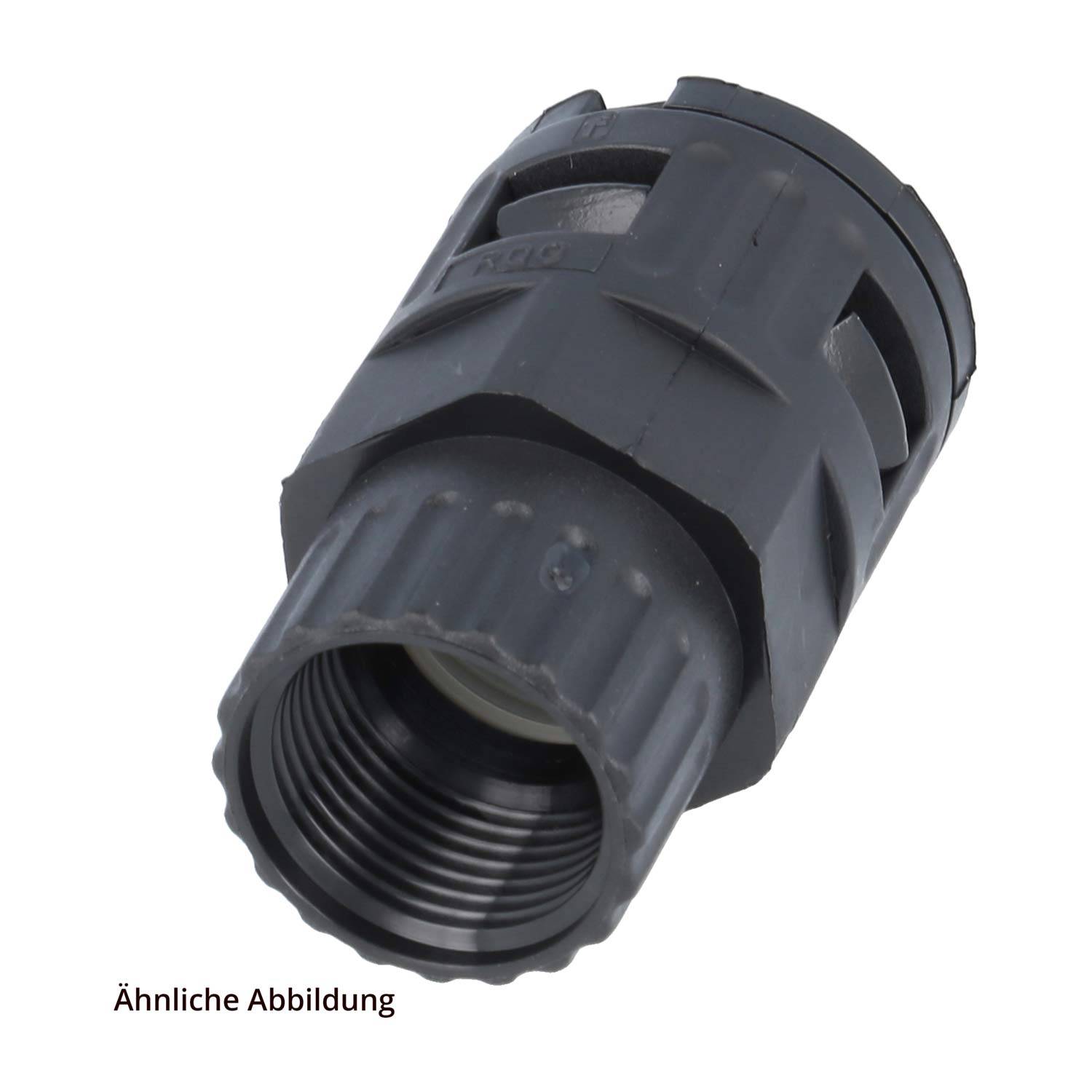 FLEXA RQG2-U Schnellverschraubung gerade Gewinde 1 3/16 Zoll-18 für Schlauch-Außendurchmesser 34,5mm hochdichtend mit-2