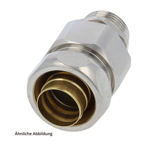 FLEXA USZ-EX-M Metallverschraubung-ATEX gerade Gewinde M20x1,5 für Schlauch-Außendurchmesser 17,0mm für