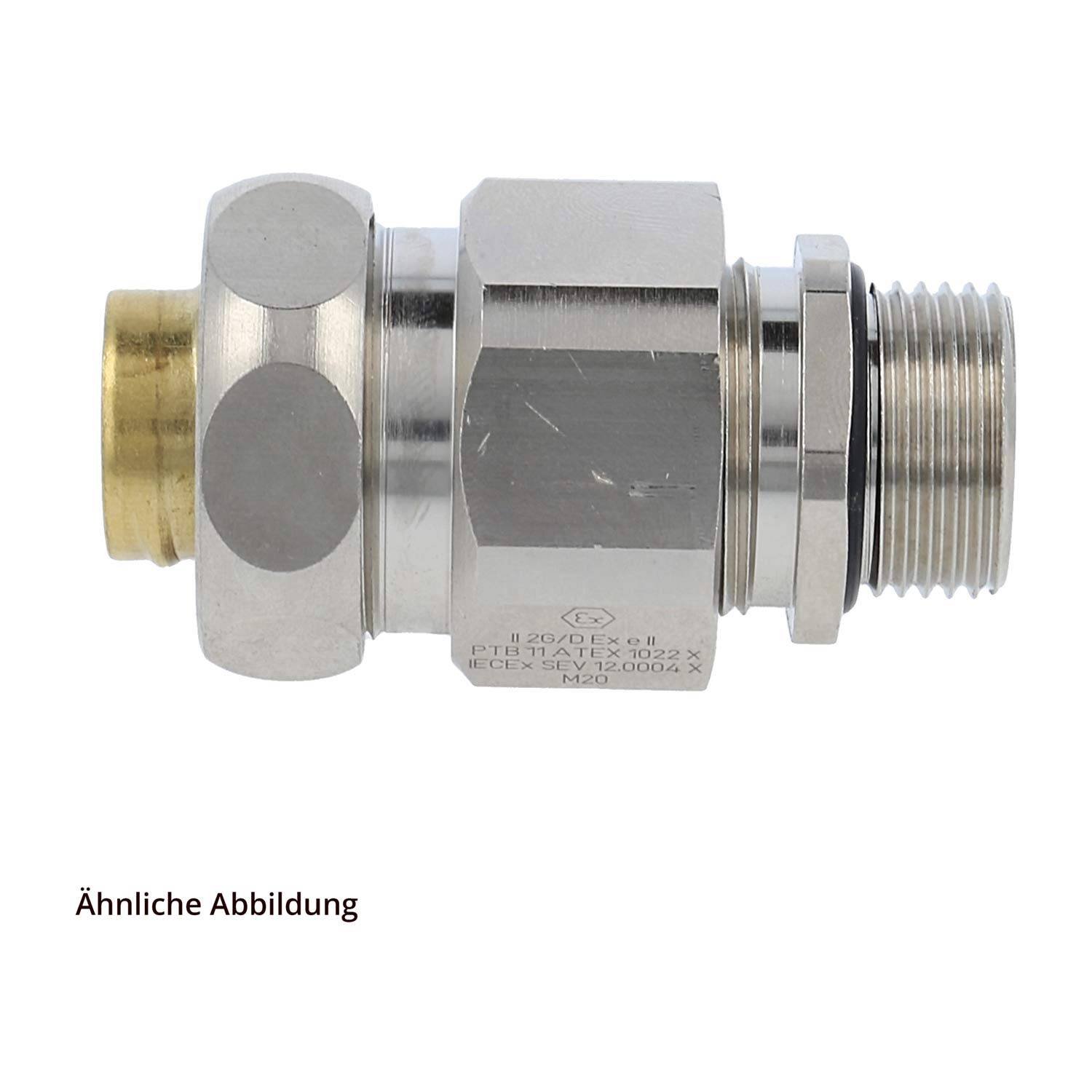 FLEXA USZ-EX-M Metallverschraubung-ATEX gerade Gewinde M20x1,5 für Schlauch-Außendurchmesser 17,0mm für-1