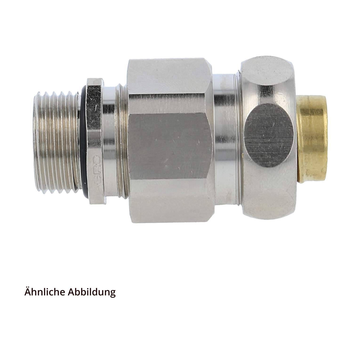 FLEXA USZ-EX-M Metallverschraubung-ATEX gerade Gewinde M20x1,5 für Schlauch-Außendurchmesser 17,0mm für-3