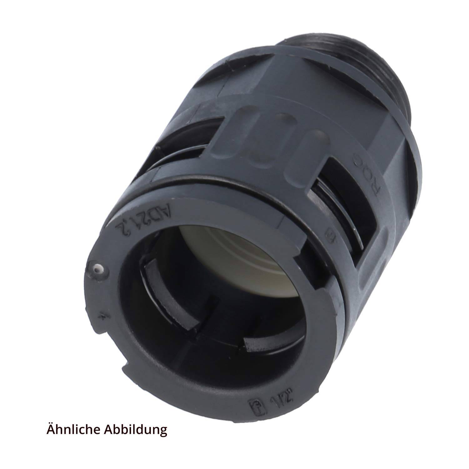 FLEXA RQG-N Schnellverschraubung gerade Gewinde 1 1/2 Zoll für Schlauch-Außendurchmesser 42,5mm hochdichtend mit-0
