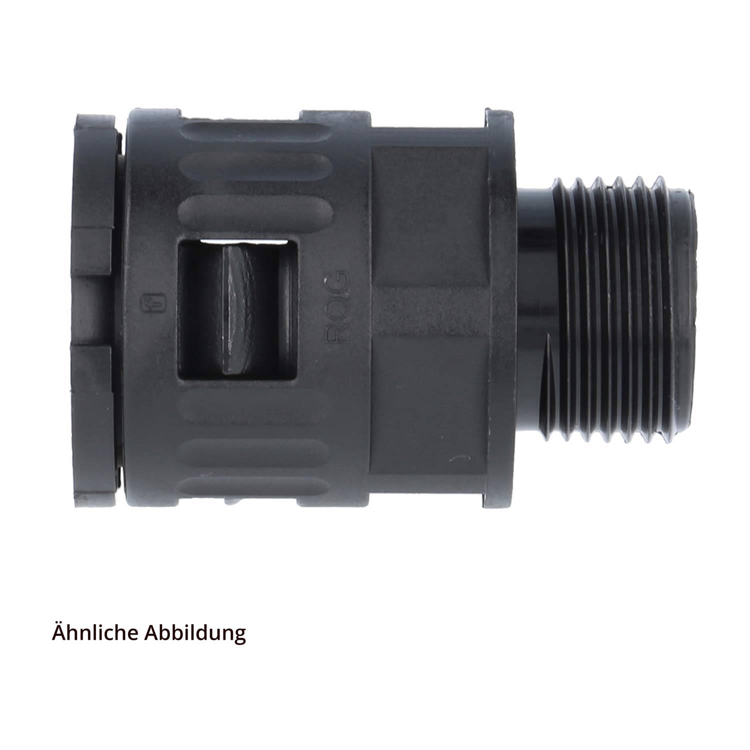FLEXA RQG-N Schnellverschraubung gerade Gewinde 1 1/2 Zoll für Schlauch-Außendurchmesser 42,5mm hochdichtend mit-1