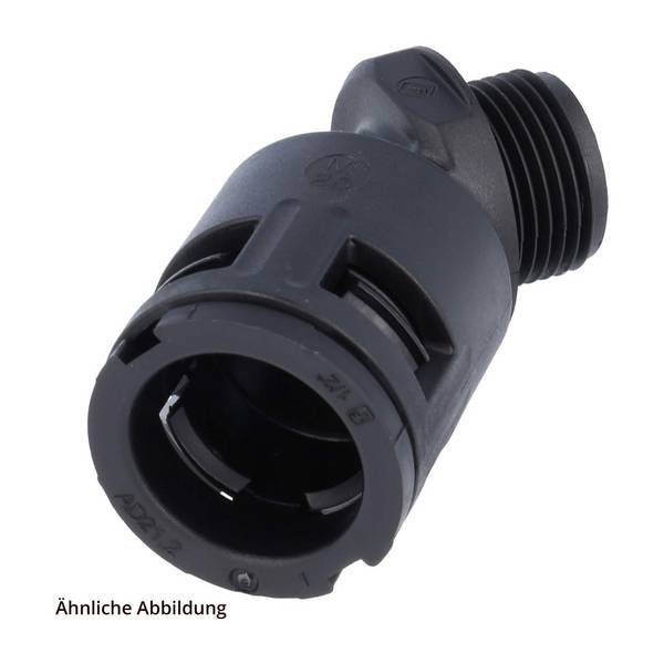 FLEXA RQB1 45-N Schnellverschraubung 45 Grad Bogen Gewinde 3/4 Zoll für Schlauch-Außendurchmesser 28,5mm konisch