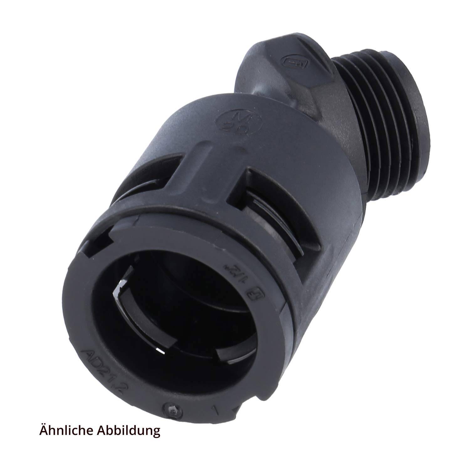 FLEXA RQB1 45-N Schnellverschraubung 45 Grad Bogen Gewinde 3/4 Zoll für Schlauch-Außendurchmesser 28,5mm konisch-0