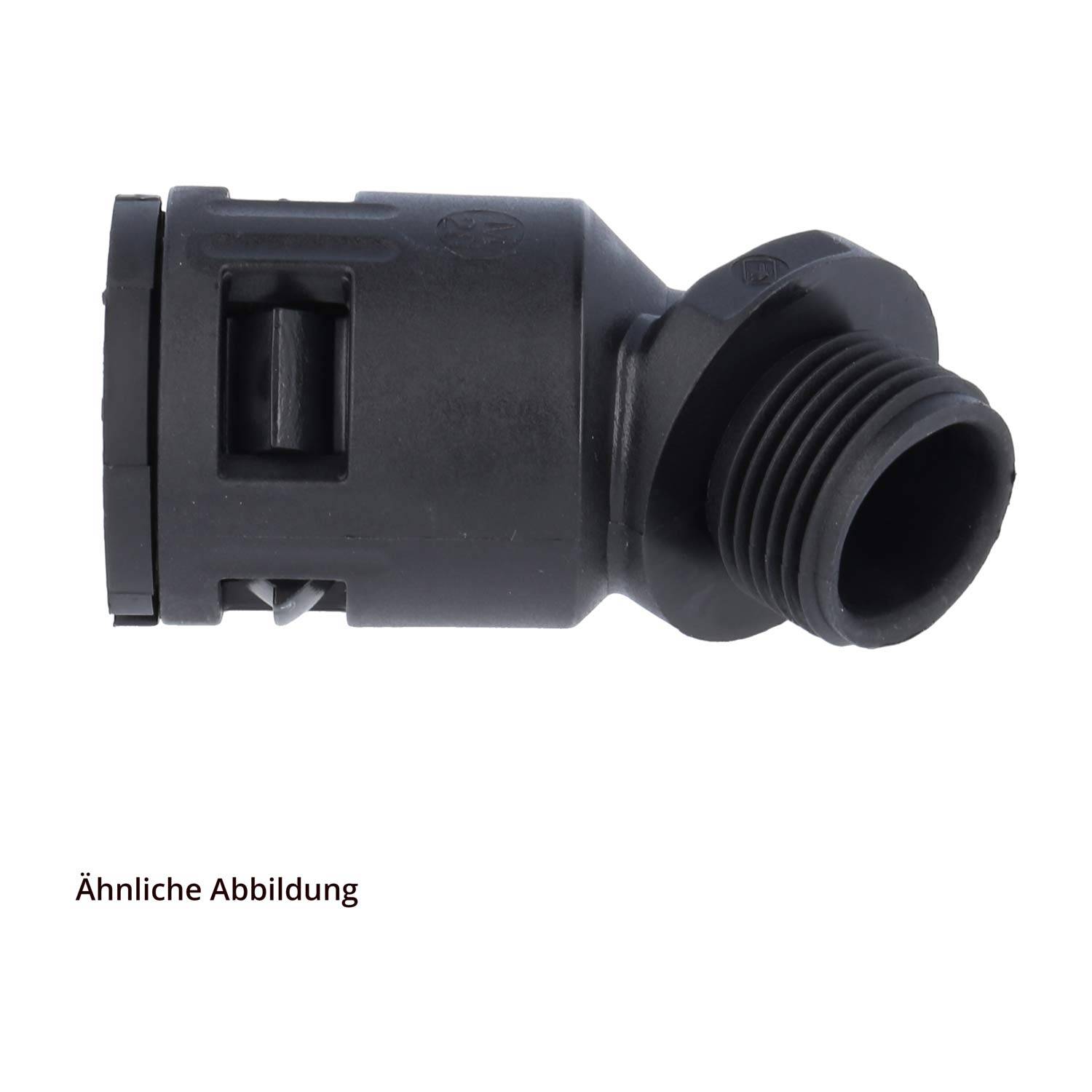 FLEXA RQB1 45-N Schnellverschraubung 45 Grad Bogen Gewinde 3/4 Zoll für Schlauch-Außendurchmesser 28,5mm konisch-1