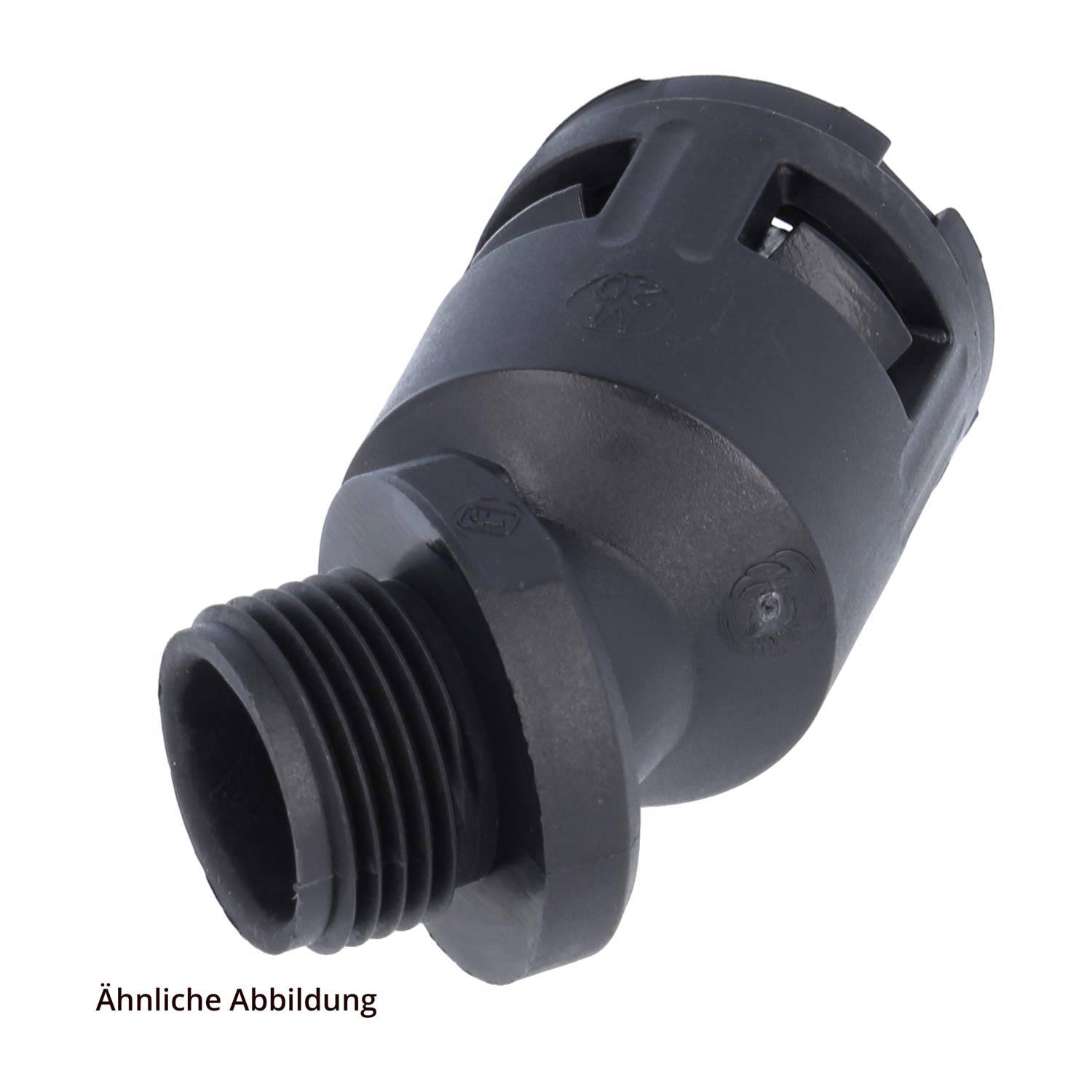 FLEXA RQB1 45-N Schnellverschraubung 45 Grad Bogen Gewinde 3/4 Zoll für Schlauch-Außendurchmesser 28,5mm konisch-2