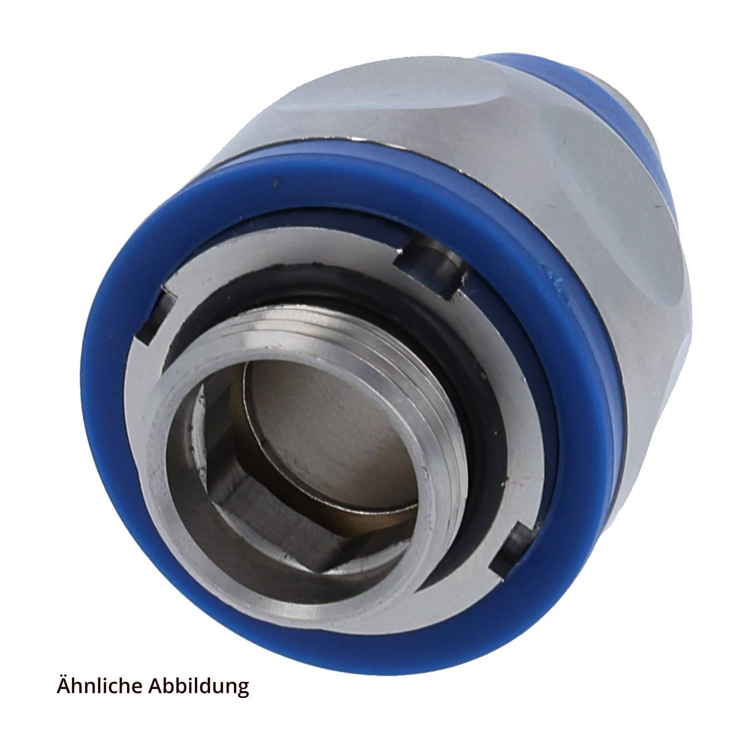 FLEXA US-FOOD Metallverschraubung gerade Gewinde M40x1,5 für Schlauch-Außendurchmesser 42,0mm - 1 1/4 Zoll für-2