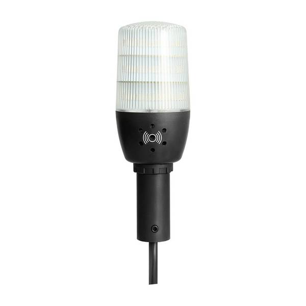 STEX24 Signalleuchte mit Adapter grün-gelb-rot, 55mm, 24V DC, Blink-/Dauerlicht 3-Schicht mit Summer, Kabel 2,0 Meter,