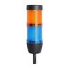 STEX24 Signalsäule blau-gelb, 50mm, 24V AC/DC, LED-Blinklicht Kabel 0,6 Meter, SS50-OB2/24 133 Anschlusstechnik: