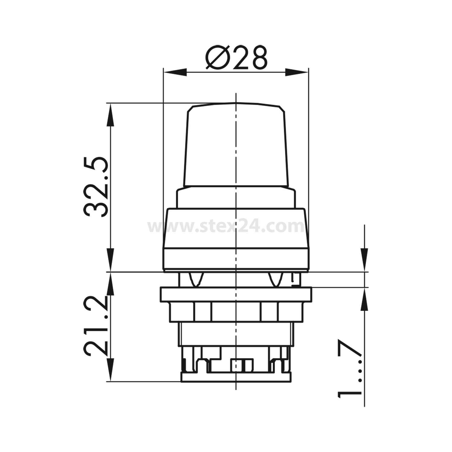Georg Schlegel Potentiometer-Antrieb rund, RONDEX Beleuchtbar: Nein Beschriftbar: Nein - 1 Stück-2