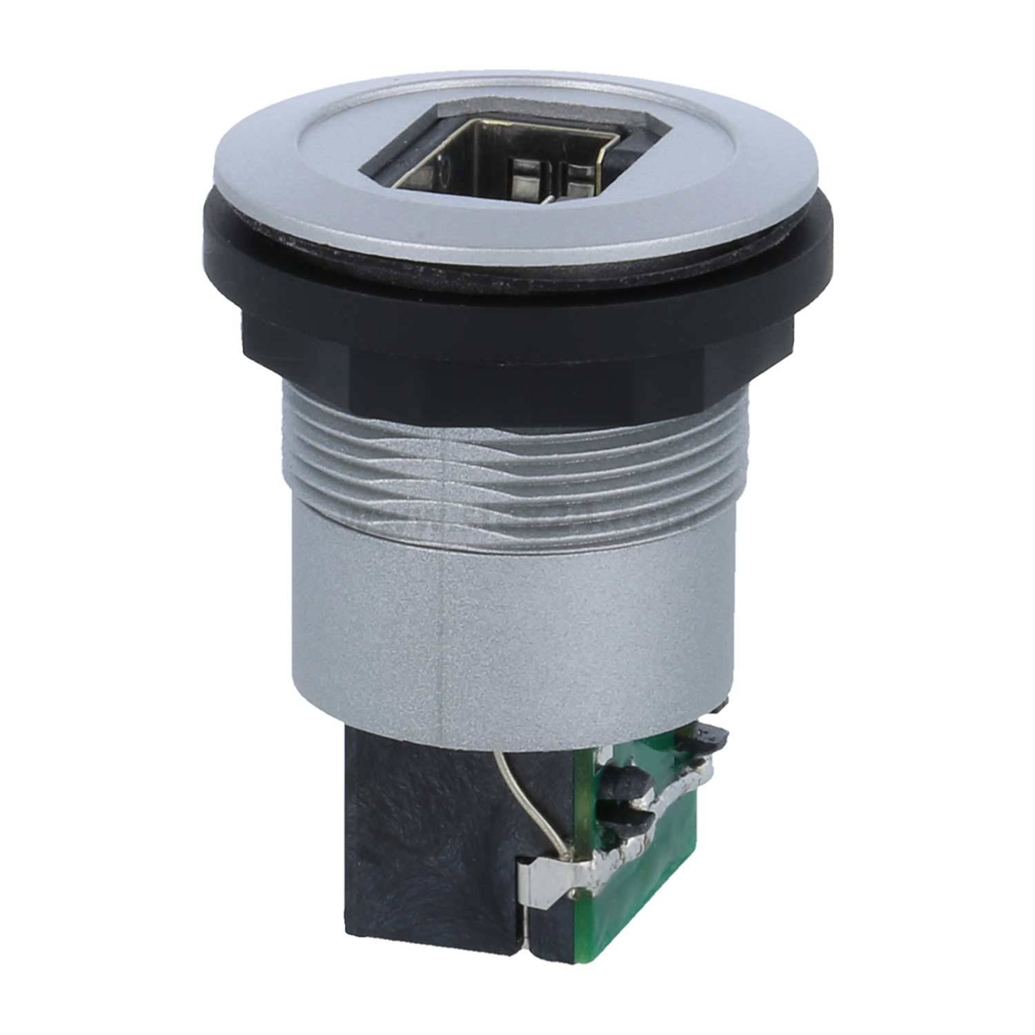 Georg Schlegel RJ45-Buchse, twin rund, RONTRON-R-JUWEL Koppler Buchse / Buchse, 8-poligBauform Seite 1: RJ45-Buchse - 1-0