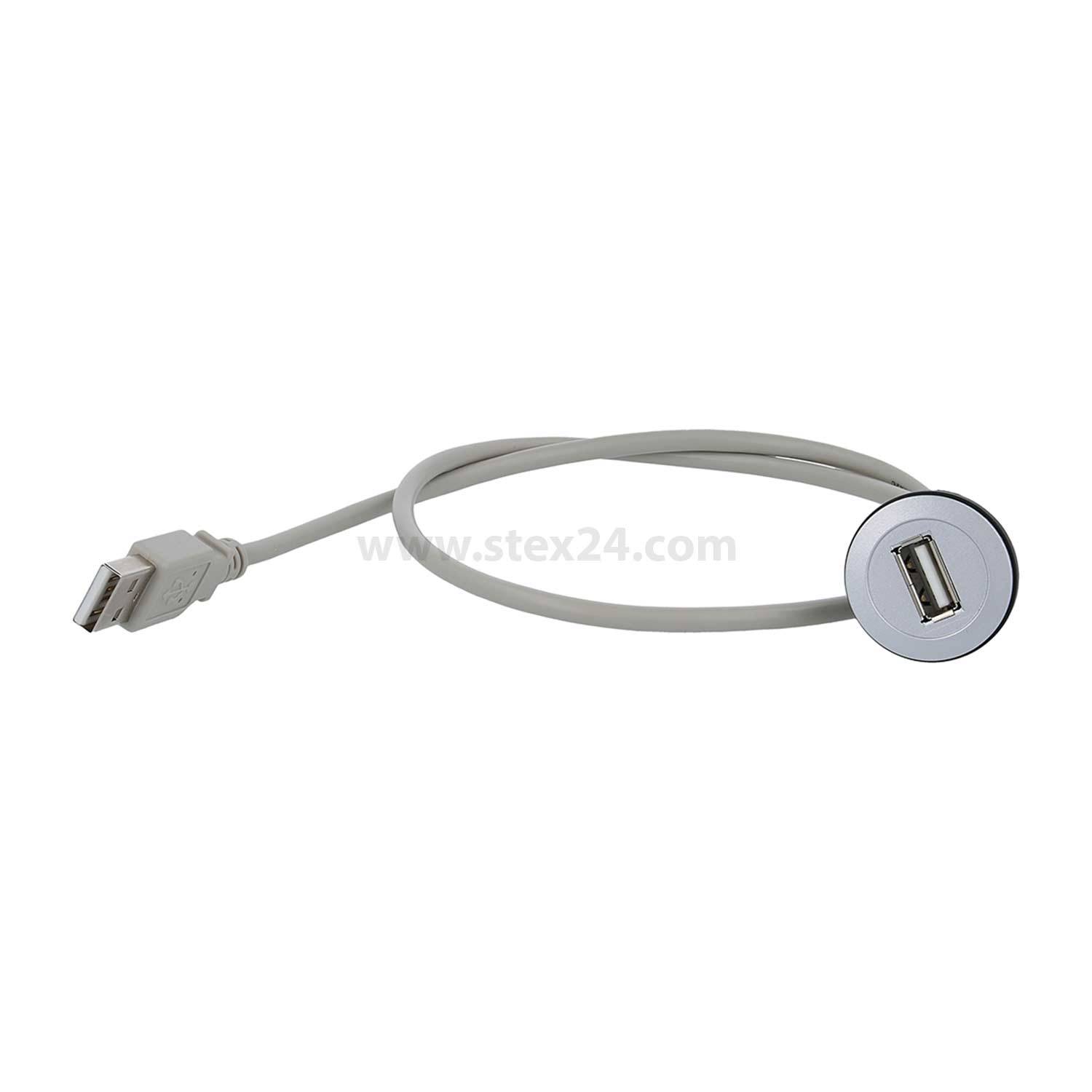 Georg Schlegel USB-Buchse A/A, mit Kabel silberfarben twin rund, RONTRON-R-JUWEL Buchse/Kabel-SteckerBauform Seite 1:-0