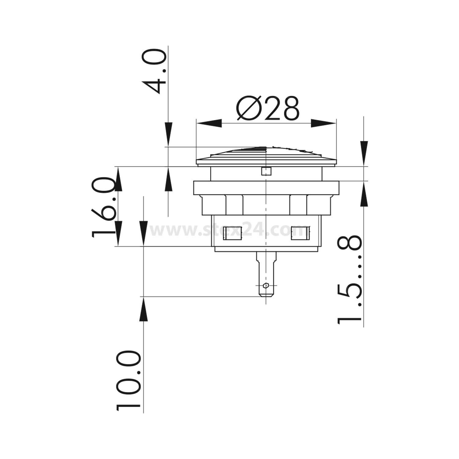 Georg Schlegel Akustischer Signalgeber rund, SHORTRON Flachstecker 2,8mm x 0,8mm - 1 Stück-1