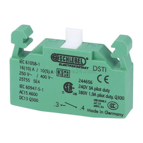 Georg Schlegel Tastkontaktgeber, 1S Kontaktgeber DS Schraublose Federklemmtechnik, Querschnitt 0,75mm² - 2,5mm² - 1