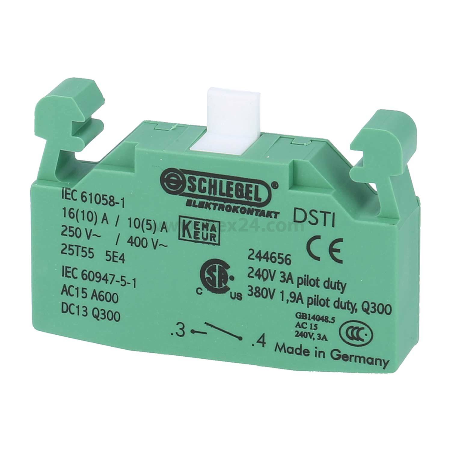 Georg Schlegel Tastkontaktgeber, 1S Kontaktgeber DS Schraublose Federklemmtechnik, Querschnitt 0,75mm² - 2,5mm² - 1-0