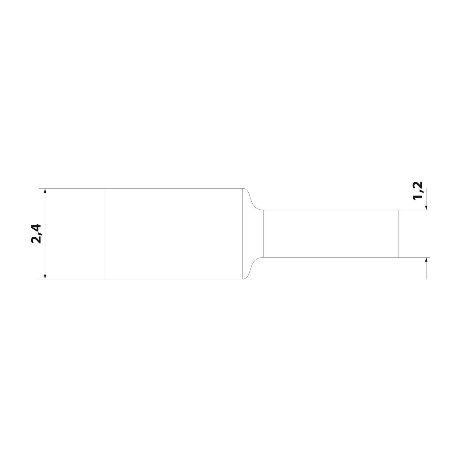 STEX24 Schrumpfschlauch 2:1, Minibox mit 25,0m, weiß 2,4/1,2mm, 3/32 Zoll, WSB2 Schrumpftemperatur mind. 110°C,-1