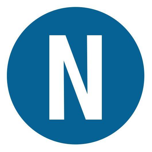 Leiterkennzeichen auf Rolle, Wechselstromnetz Neutralleiter, Ø 20 mm, 500 Stück-0