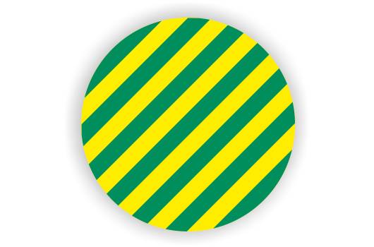 Leiterkennzeichen auf Rolle, Schutzleiter ohne Kennzeichnung, Ø 20 mm, 500 Stück-1
