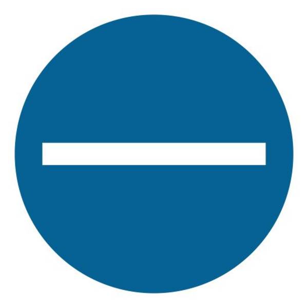 Leiterkennzeichen auf Bogen, Negativ (blau), Ø 20 mm, 32 Stück