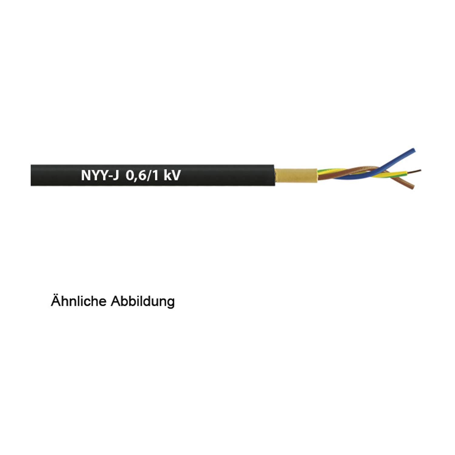 HELU KABEL NYY-J re 0,6/1kV 3x1,5mm² Erdkabel AD 11,5mm Nennspannung Uo/U 600V/1000V - 1 Meter-0