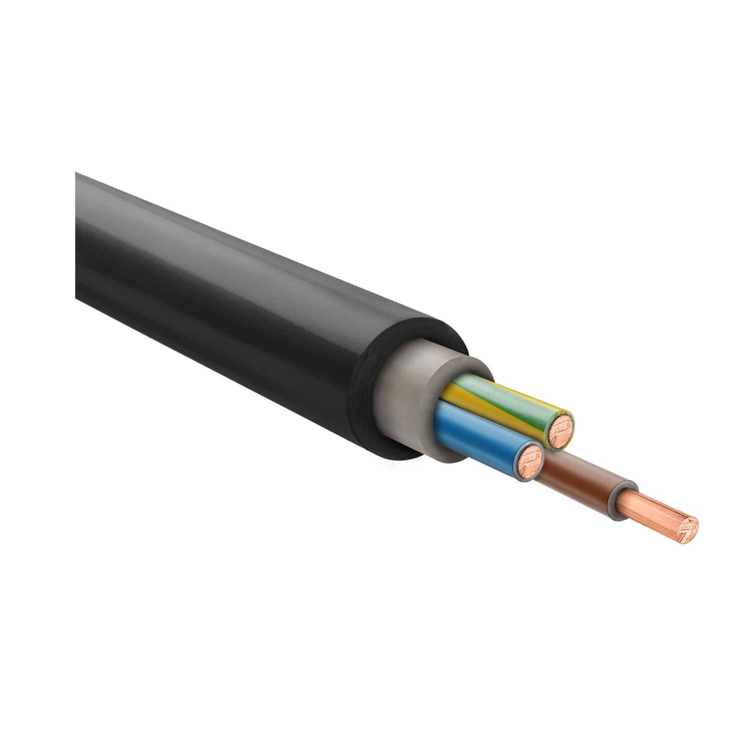 HELU KABEL NYY-J re 0,6/1kV 3x1,5mm² Erdkabel AD 11,5mm Nennspannung Uo/U 600V/1000V - 1 Meter-1