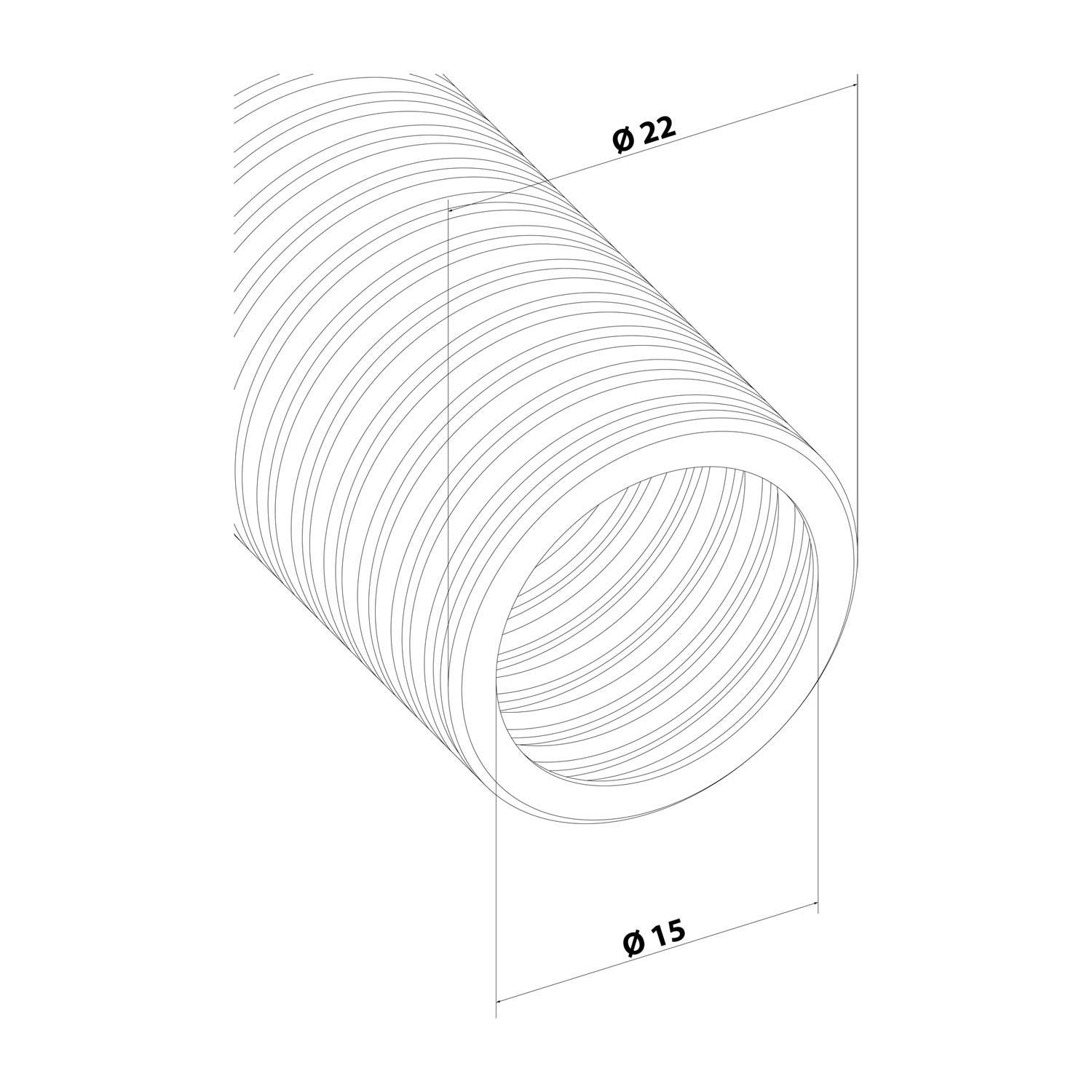 FLEXA FLEXAhightemp Feuerschutzschlauch mit Silikon Mantel - AD 22,0mm, ID 15,0mm Temperaturbereich -50°C bis 350°C-2
