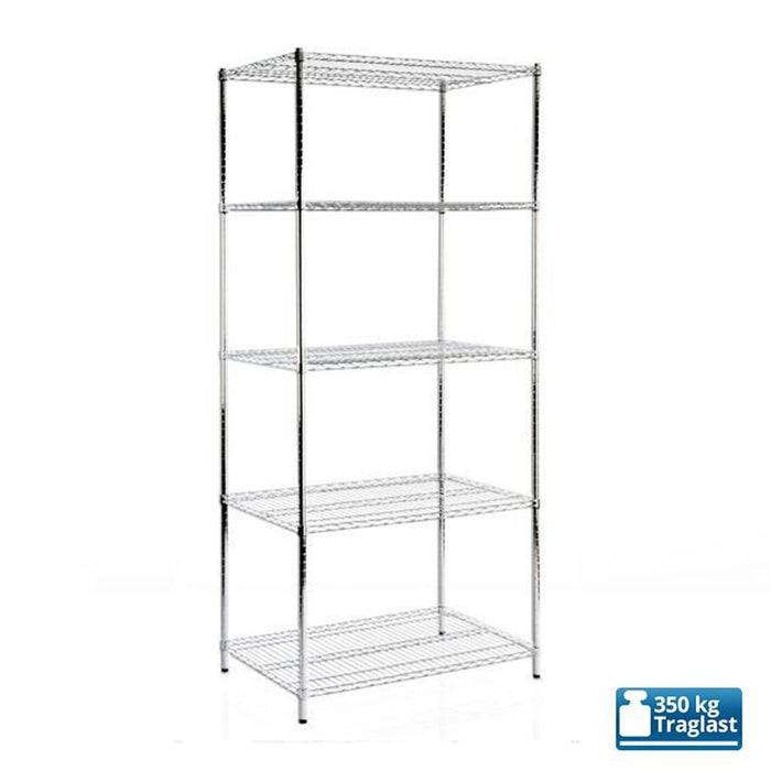 FLOORDIREKT Metallregal Everest - Für Keller & Werkstadt - 5 Böden - 90 x 45 x 200 cm-0