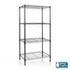 FLOORDIREKT Metallregal Rocky - Multifunktionales Ablagesystem - 4 Böden - 55 x 35 x 110 cm - Schwarz