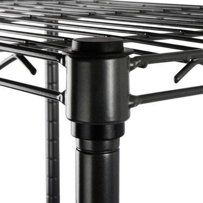 FLOORDIREKT Metallregal Rocky - Multifunktionales Ablagesystem - 5 Böden - 55 x 35 x 140 cm - Schwarz-1