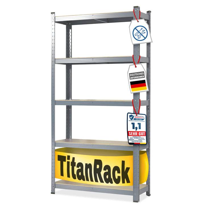 KARAT Schwerlastregal Grizzly - Bis zu 1250 kg Traglast - Schnelle Montage - 220 x 90 x 60 cm - Grau-Anthrazit-0