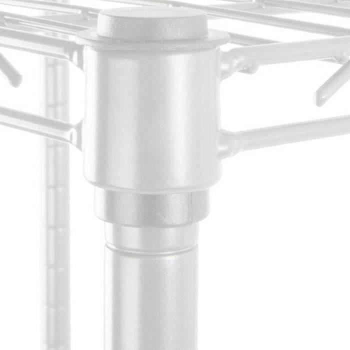 FLOORDIREKT Metallregal Rocky - Multifunktionales Ablagesystem - 5 Böden - 90 x 45 x 200 cm - Weiß-2