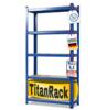KARAT Schwerlastregal Grizzly - Bis zu 1250 kg Traglast - Schnelle Montage - 180 x 120 x 60 cm - Blau