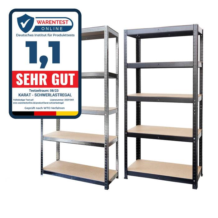 FLOORDIREKT Schwerlastregal - Bis 1325 kg Traglast - Individuell einsetzbar - Verzinkt - 150 x 70 x 30 cm-2