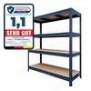 KARAT Weitspannregal - Traglast bis zu 1600 kg - Für Keller & Werkstatt - 177 x 160 x 60 cm - Grau