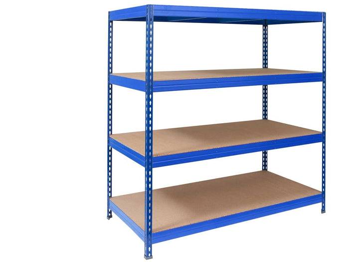 KARAT Weitspannregal - Traglast bis zu 1600 kg - Für Keller & Werkstatt - 200 x 180 x 60 cm - Blau-4