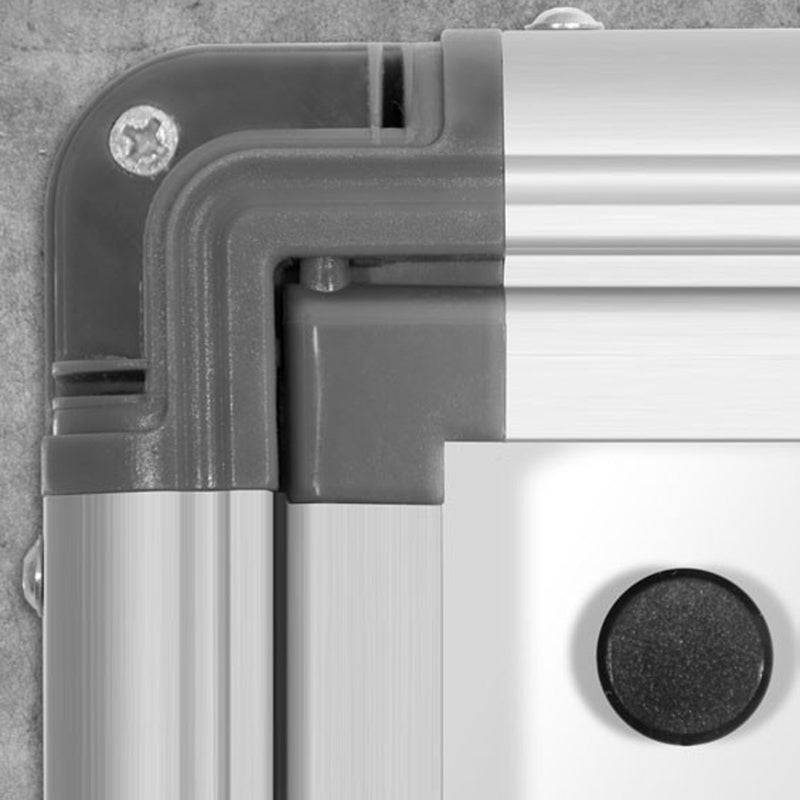 Floordirekt Exklusiv Schaukasten - mit Verschließbarer Tür - für 12 x A4 - Silber - Vitrine für Innenbereiche-4